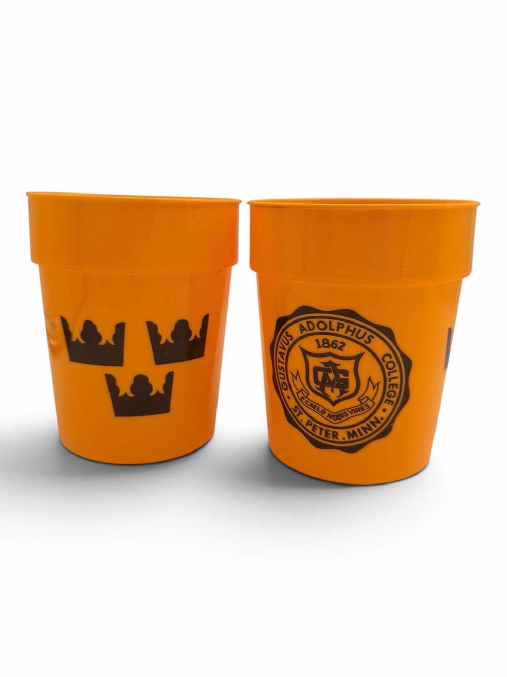 Vintage Gustavus Adolphus College Plastic Stadium Cup Tumblers
